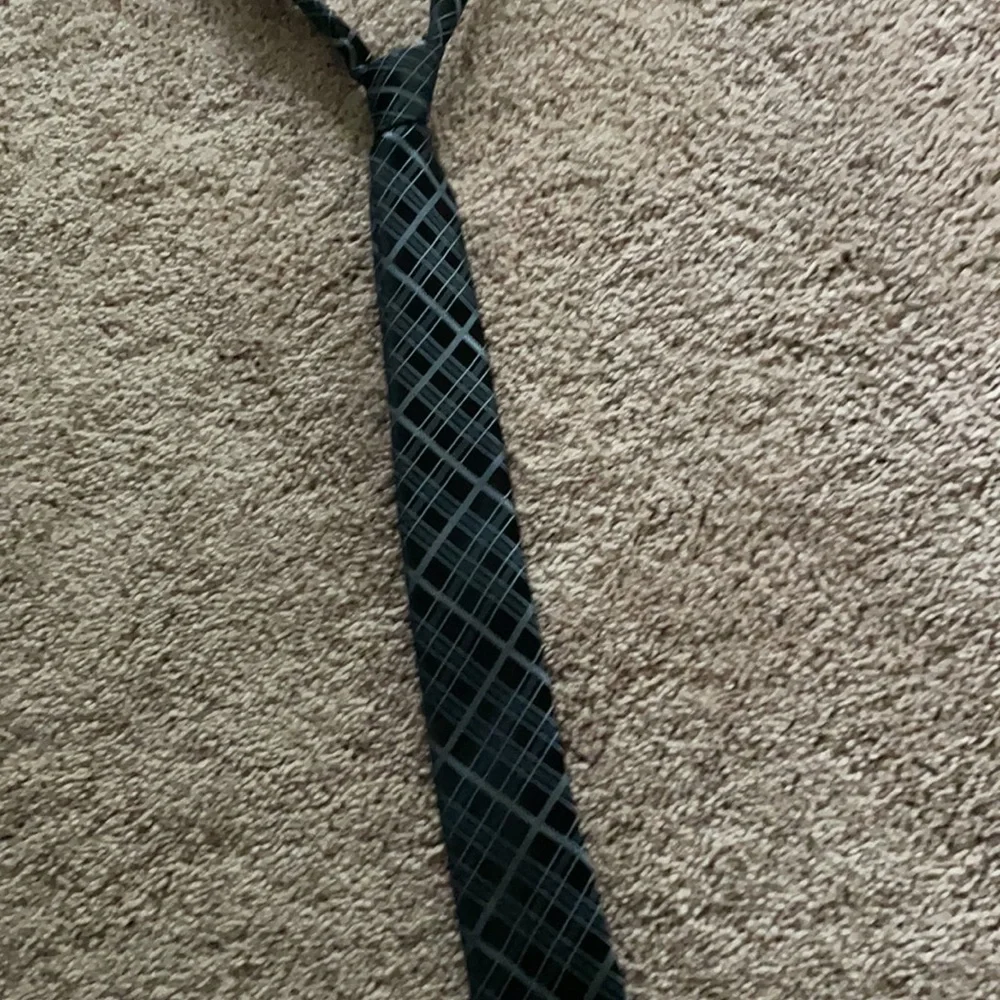 Alfani Black and Blue Patterned Tie